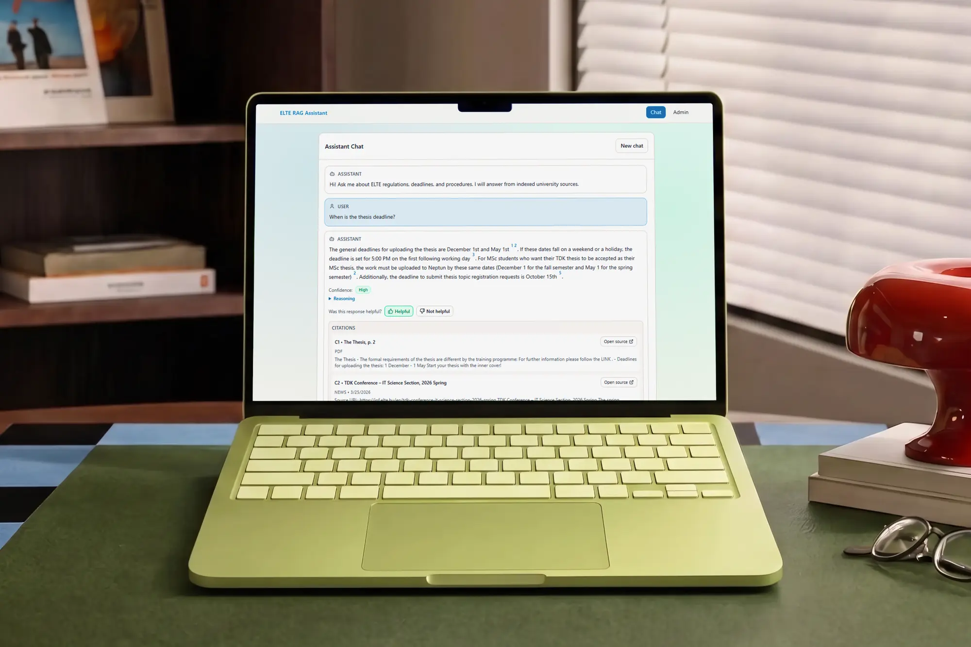 Student services assistant — on a laptop